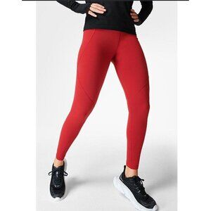 SWEATY BETTY Power 7/8 Workout Leggings Pockets Women's Sz 4/6 Red Athletic wear